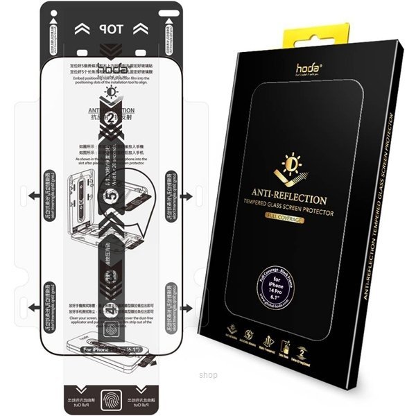 HODA Anti Reflection Full Coverage Tempered Glass Screen Protector for iPhone