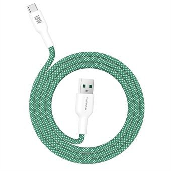ALPHA·X ALUSB 2C Data Cable USB A to Type C 1.2m Braided Cable Heat Protection (Green)