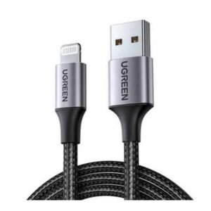 Ugreen USB A To Lightning Cable Alu Case with Braided 1.5M Black