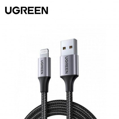 Ugreen USB A To Lightning Cable Alu Case with Braided 1.5M Black