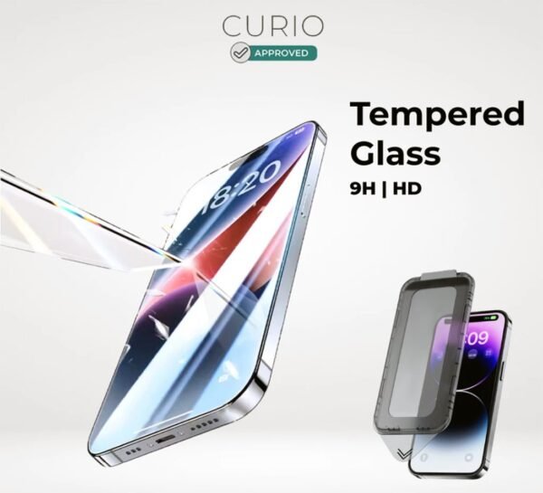 Charby CURIO Guard Curved 9H Tempered Glass Screen Protector Kit Privacy for iPhone 12/13/14/15/16 Series