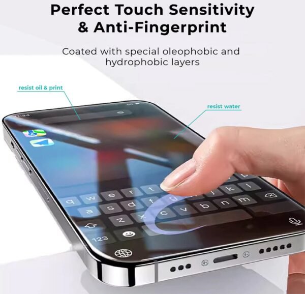 Charby CURIO Guard Curved 9H Tempered Glass Screen Protector Kit Privacy for iPhone 12/13/14/15/16 Series