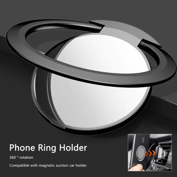 Cell Phone Ring Holder Stand Finger Grip 360 Degree Rotation Kickstand Compatible Phones car stand