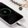 Mobile Phone Case Accessories Double Chains With Pearls Wrist Strap Luxury Phone Leather Chains