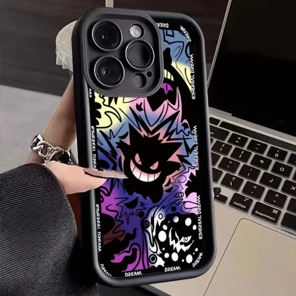Case For iPhone Mini Anime Pokemon Gengar Graffiti