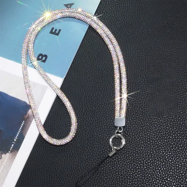 Trendy Rhinestone Phone Chain Fashionable Necklace Strap for Phones